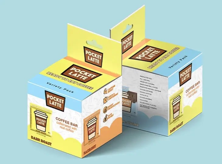 Pocket Latte Packaging Mockup
